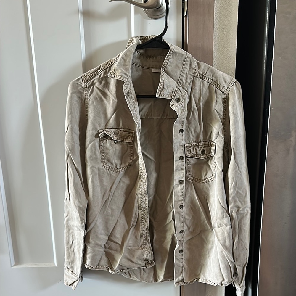Halogen womens Beige Shirt Jacket